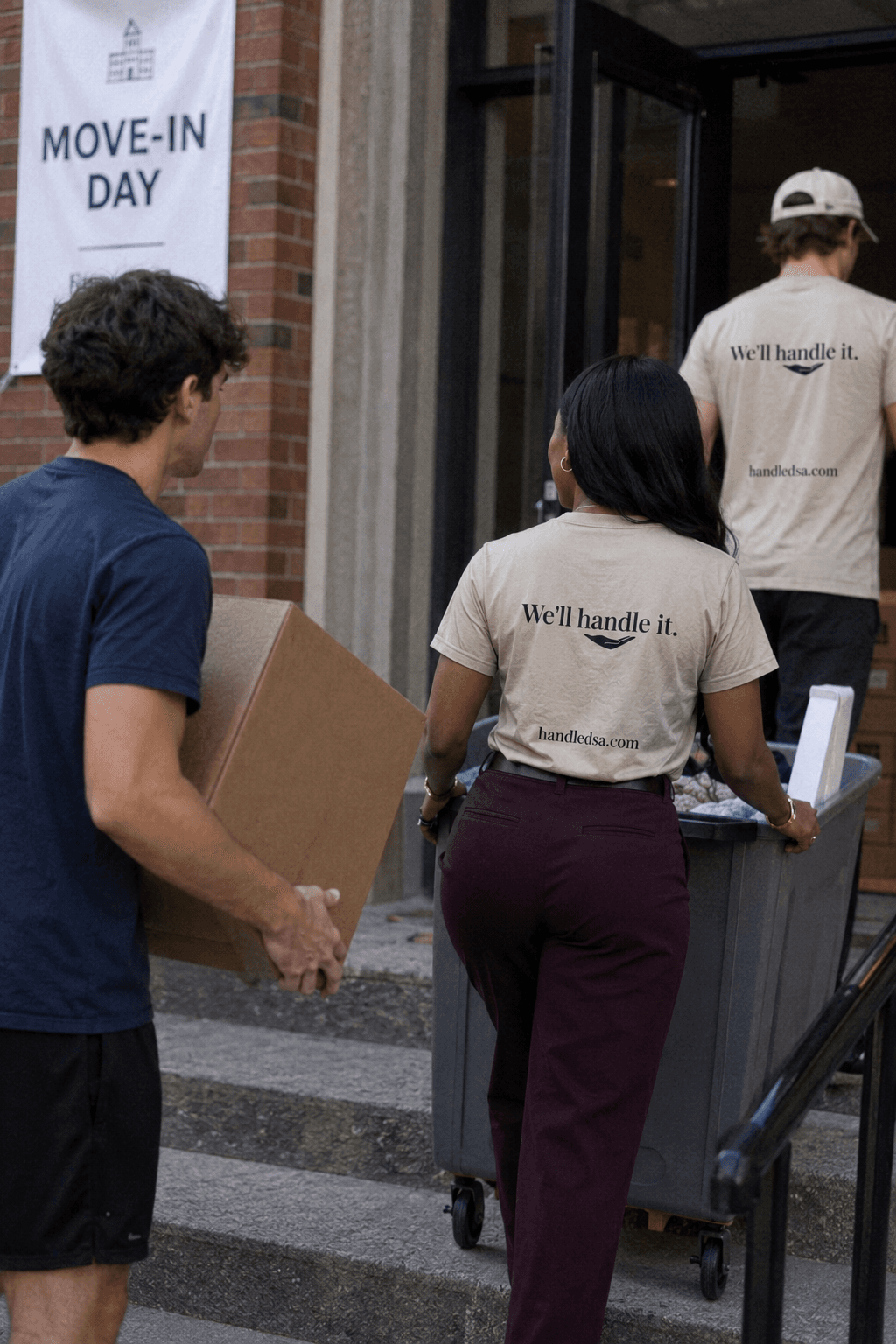 Handled SA move-in support with light carrying, unpacking help, and apartment setup assistance